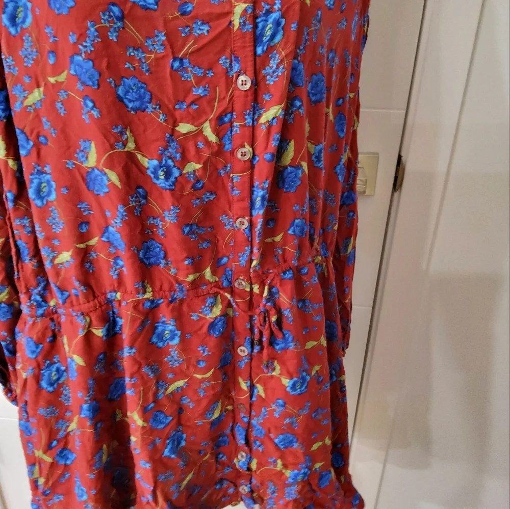Free People Flower Fields Mini Oversize Dress Size XL